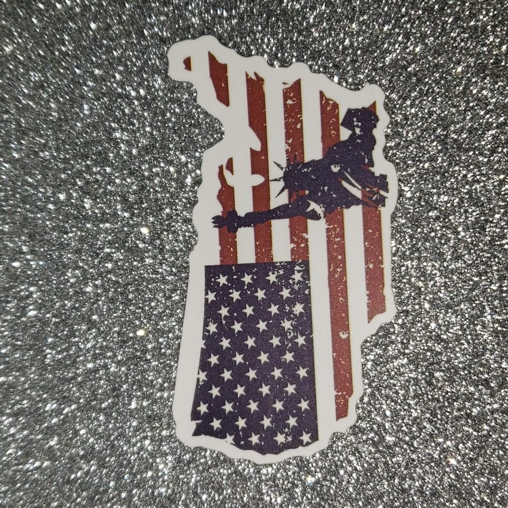 USA ART WATERPOOF Sticker American Flag United States